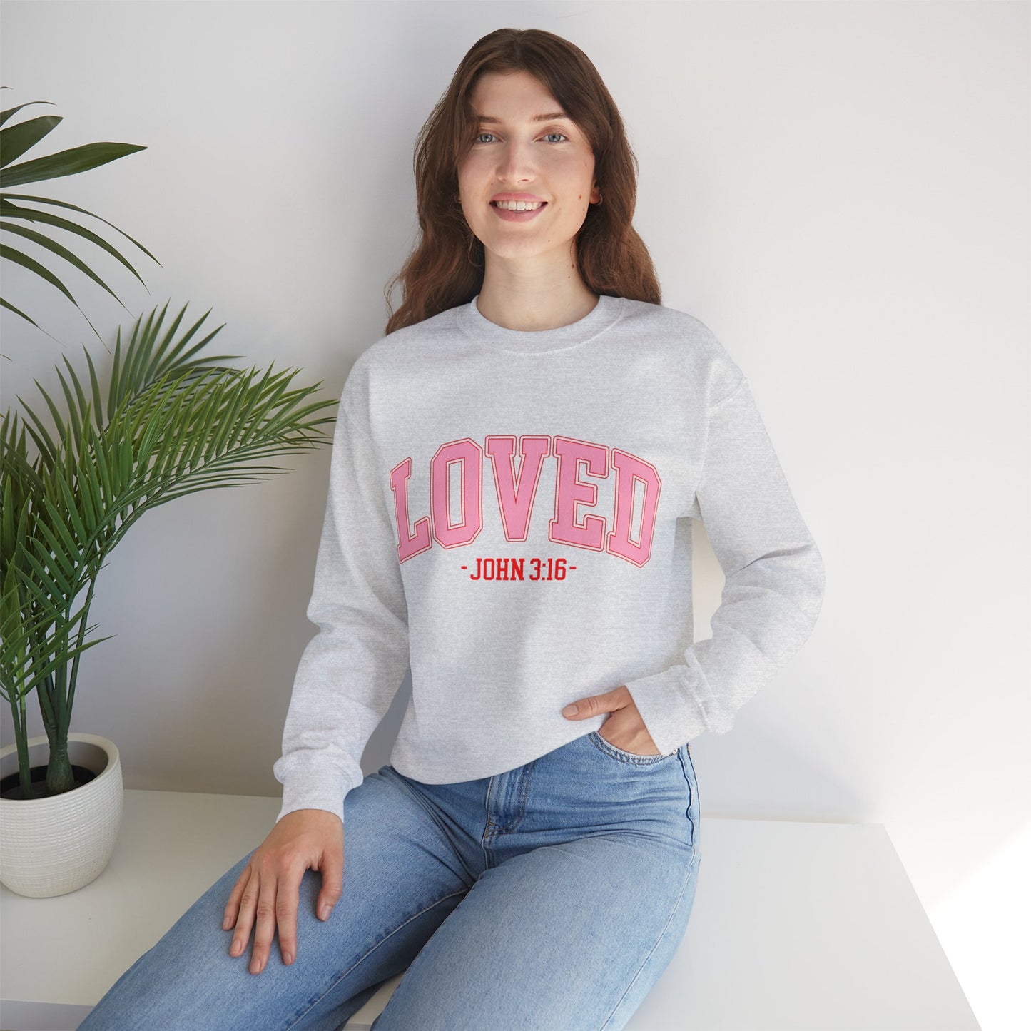 LOVED John 3:16 | Unisex Heavy Blend™ Crewneck Sweatshirt